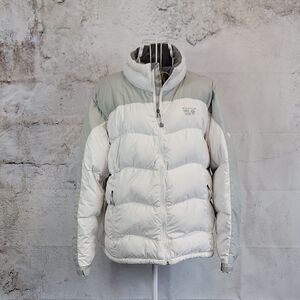 Mountain Hardware Hunker Down Jacket - White and Grey Womens Size L